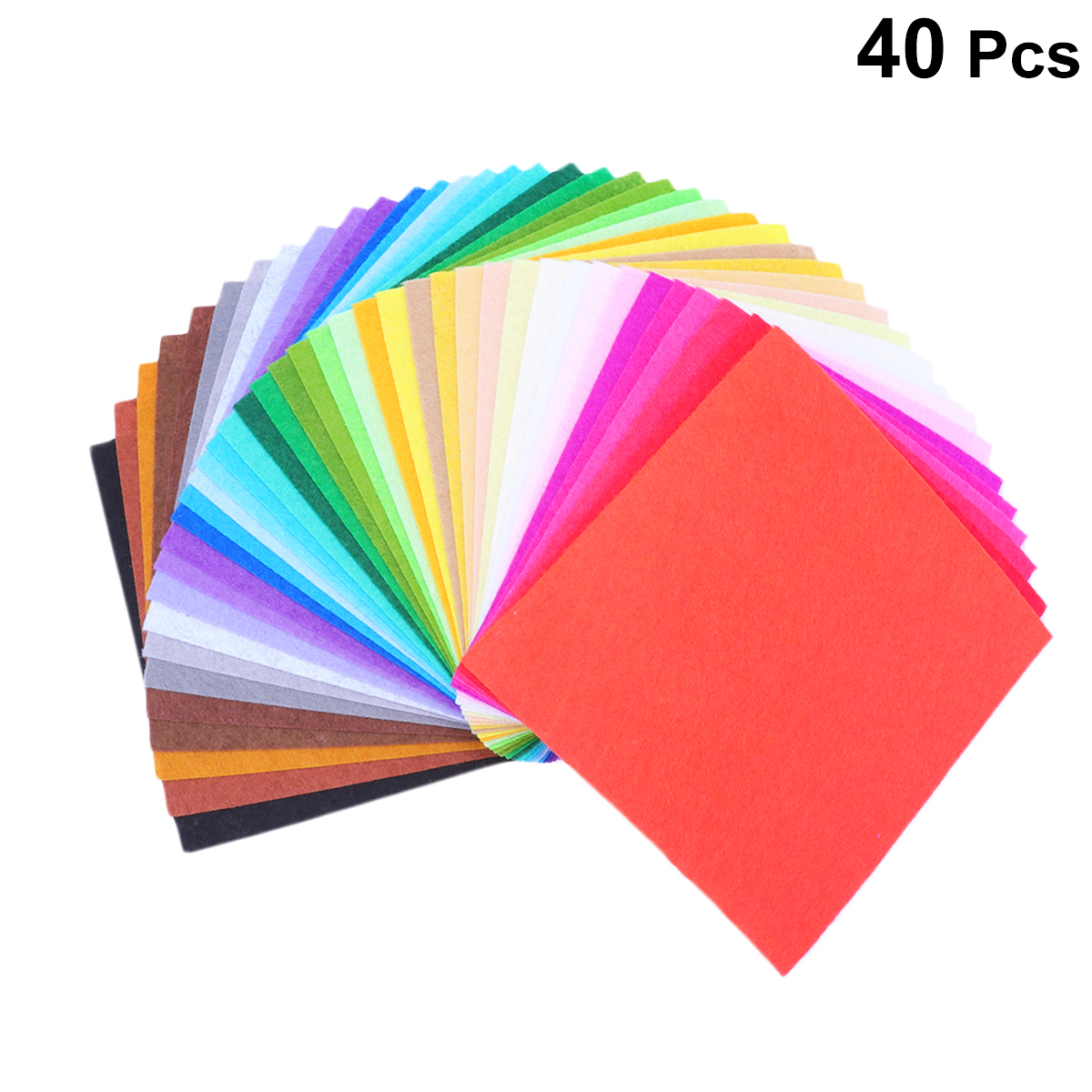 40Pcs 30x30CM DIY Colorful Felt Sheets Non-woven Fabric Sheets  Multi-Purpose DIY Felt Cloth for Art Craft Making (40 Colors) 